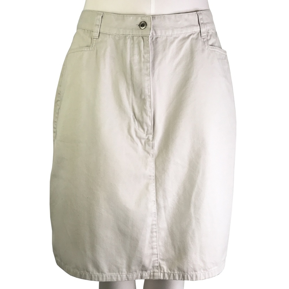 Christopher & Banks Skirt Women's Size 16 Khaki Skirt Soft Cotton